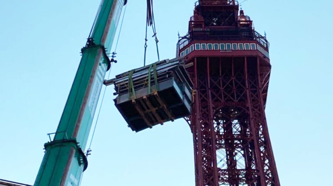Crane lift in Blackpool