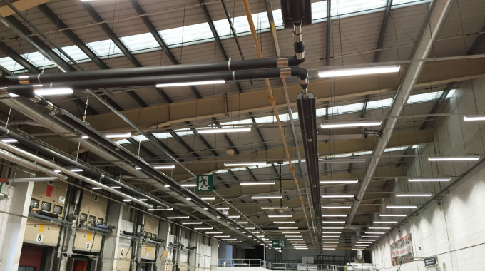 Gas fired radiant tube heating keeping things moving in Scotland