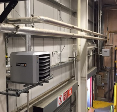 Gas fired heaters installed in Manchester supermarket