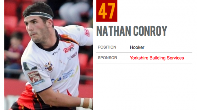 YBS proud to sponsor Nathan Conroy of the Dewsbury Rams